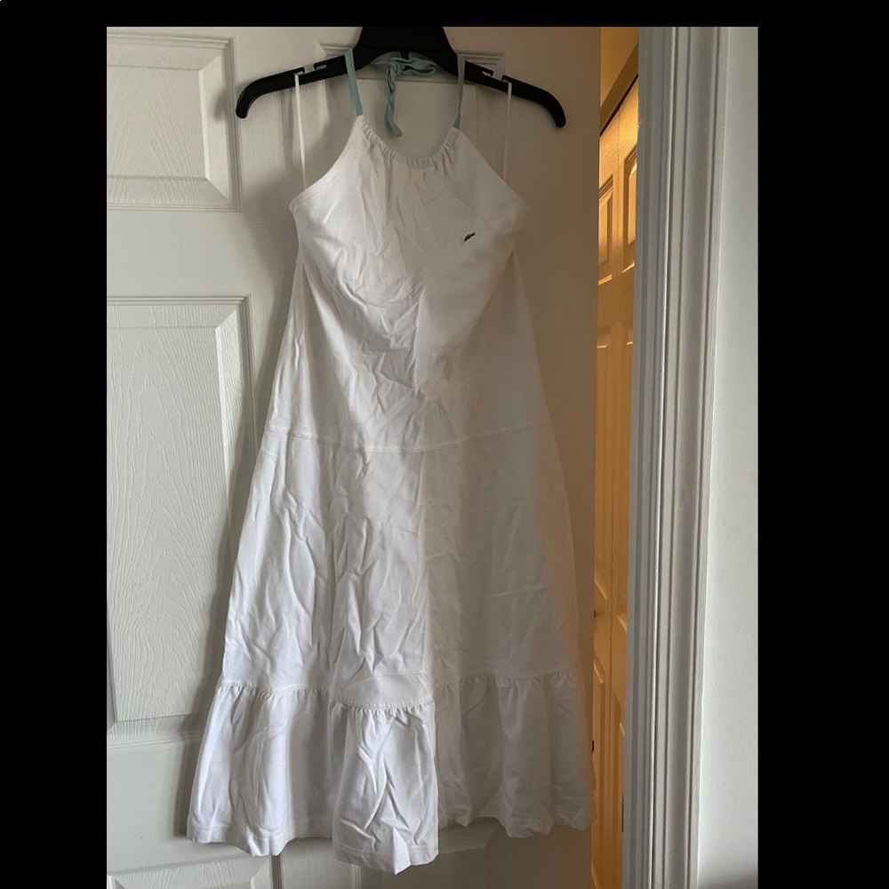 Lacoste White Halter Dress - Size 10